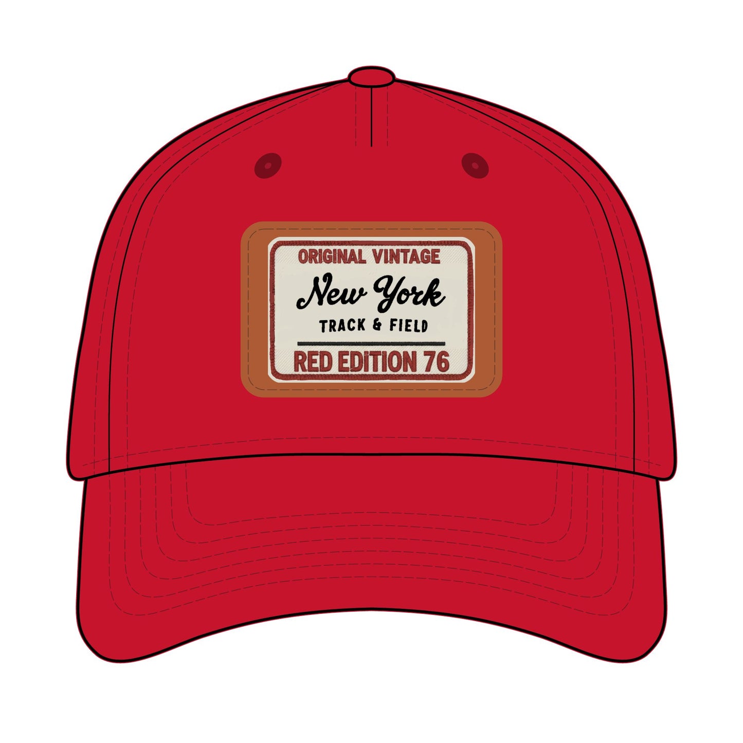 Vintage New York Leather Patch Baseball Cap