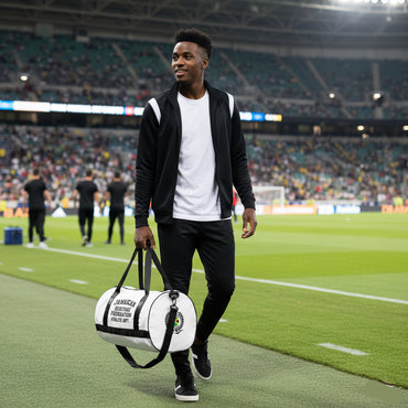 Jamaican Heritage Sporty Duffel Bag (White)