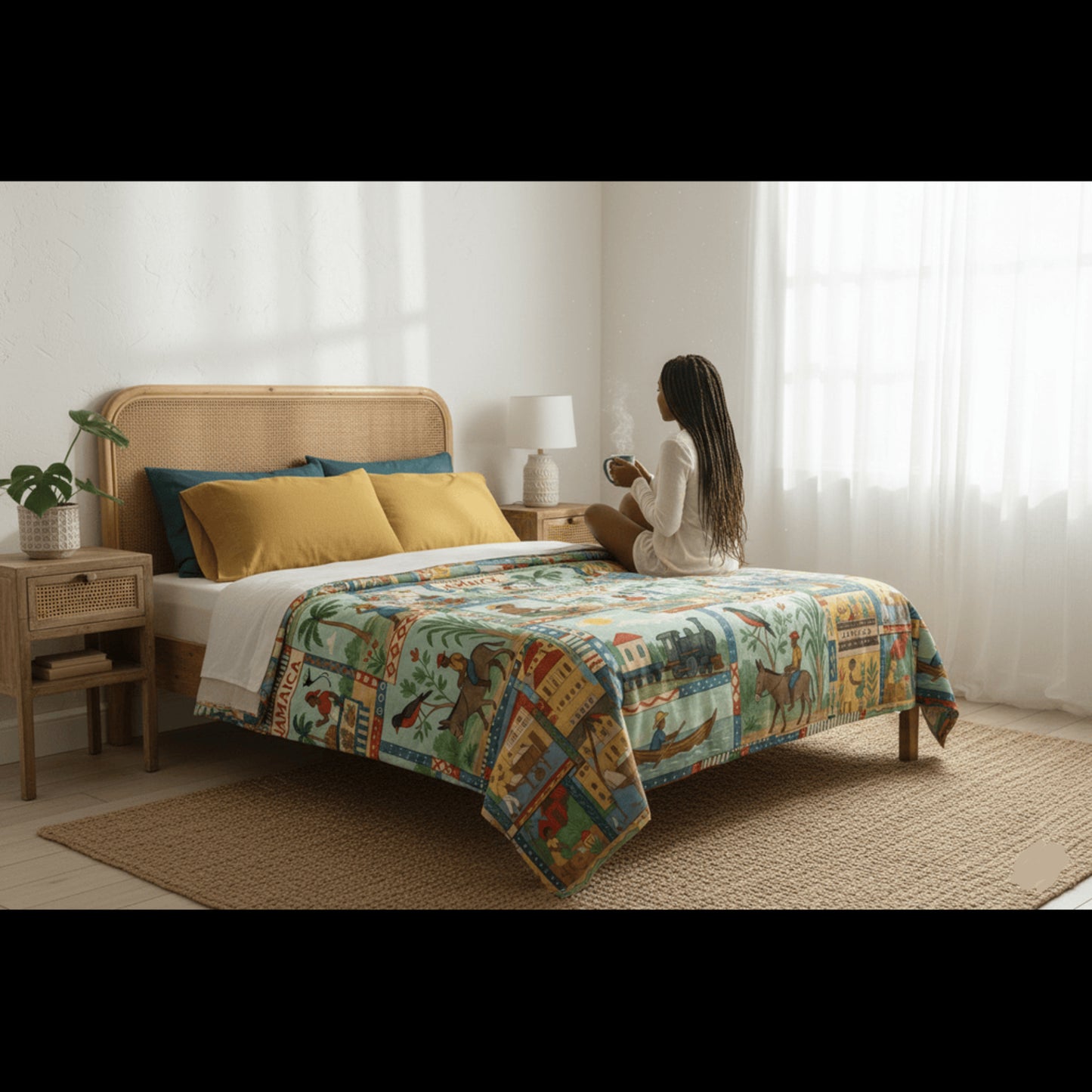 Jamaican Summer Comforter Queen Size Blanket