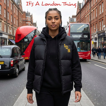 London (LDN) Black Unisex Gilet