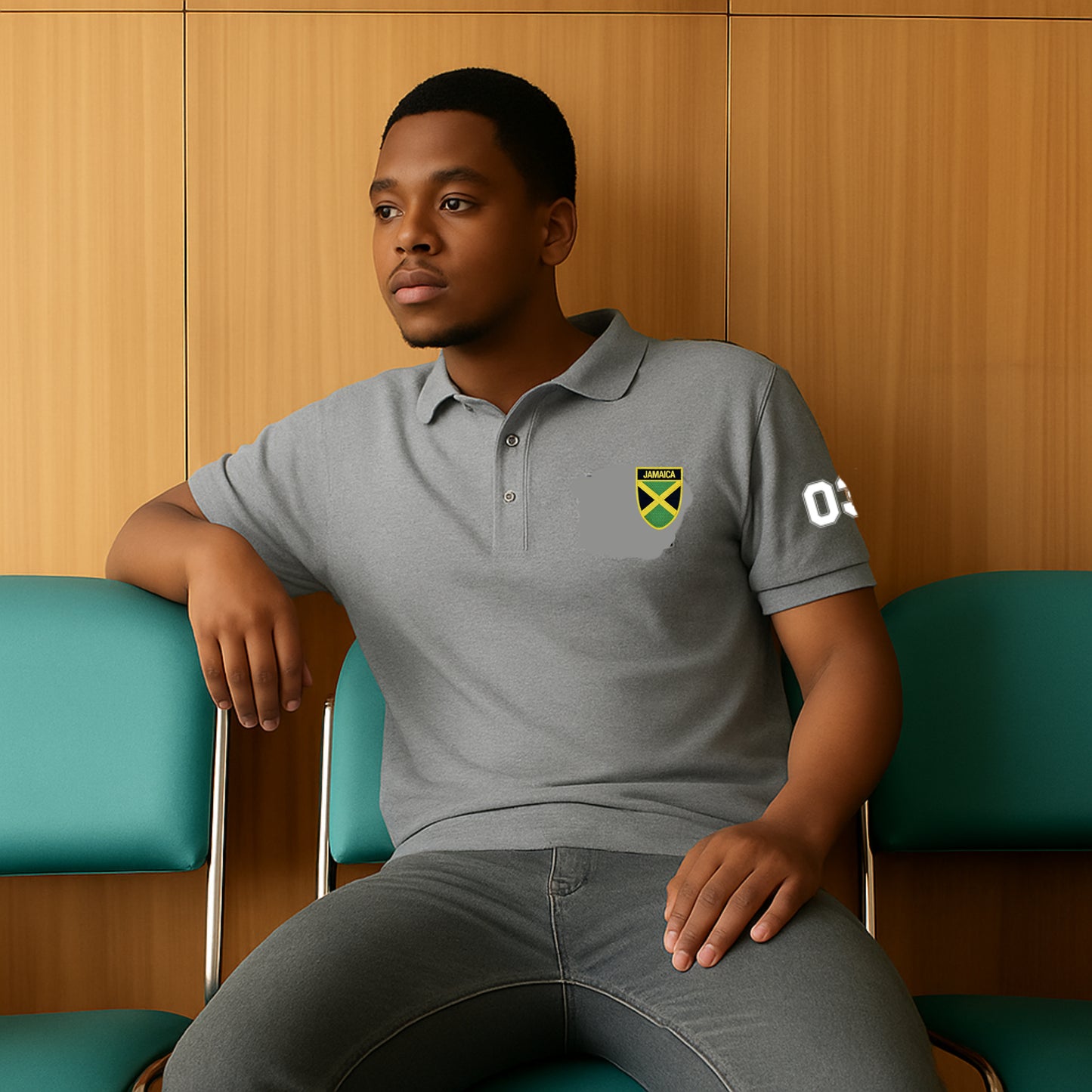 Jamaica Heritage Mens Premium Pique Polo Shirt