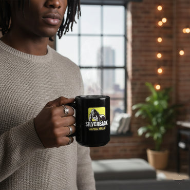 Silverback Black Glossy Mug