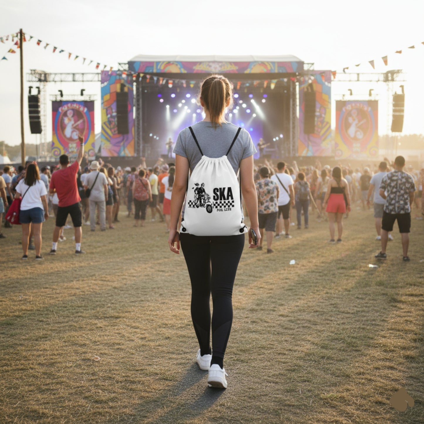 Ska For Life Drawstring Bag