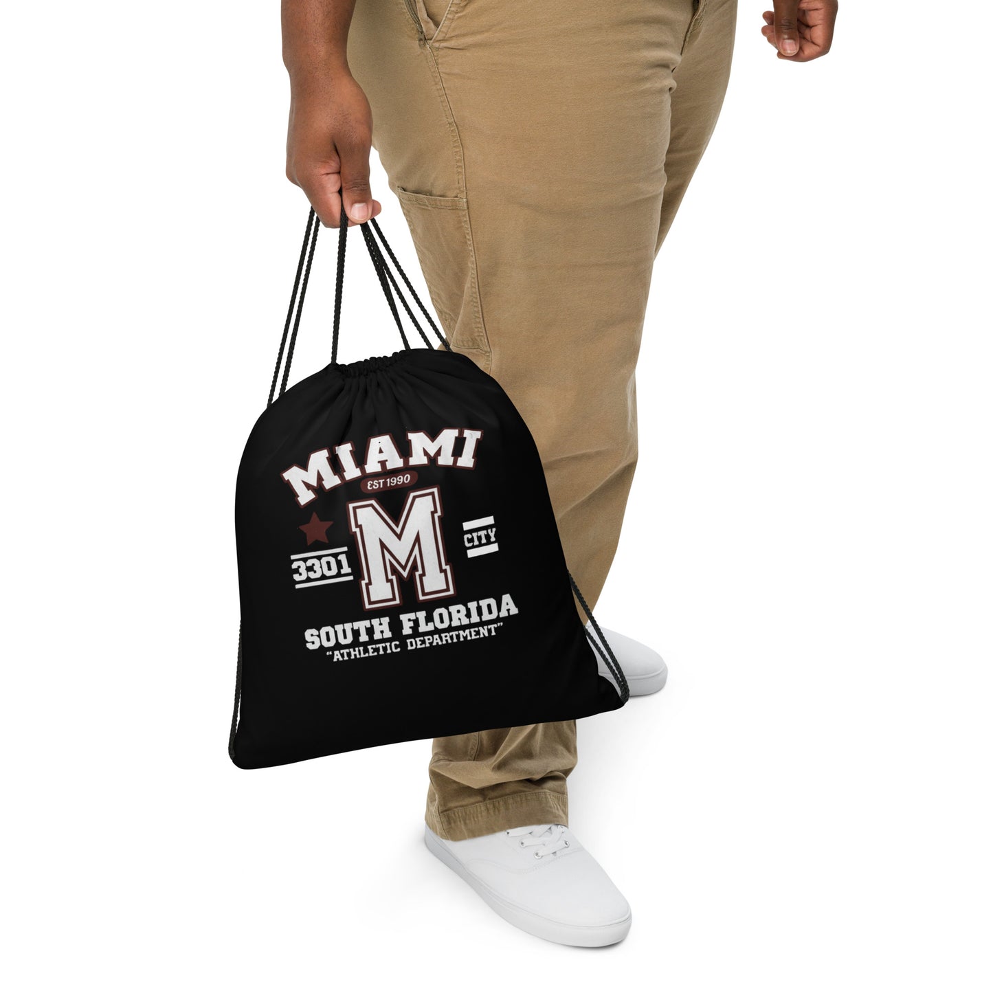 Miami Varsity Drawstring Bag
