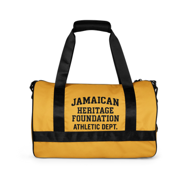 Jamaican Heritage Sporty Duffel Bag (Black & Gold)