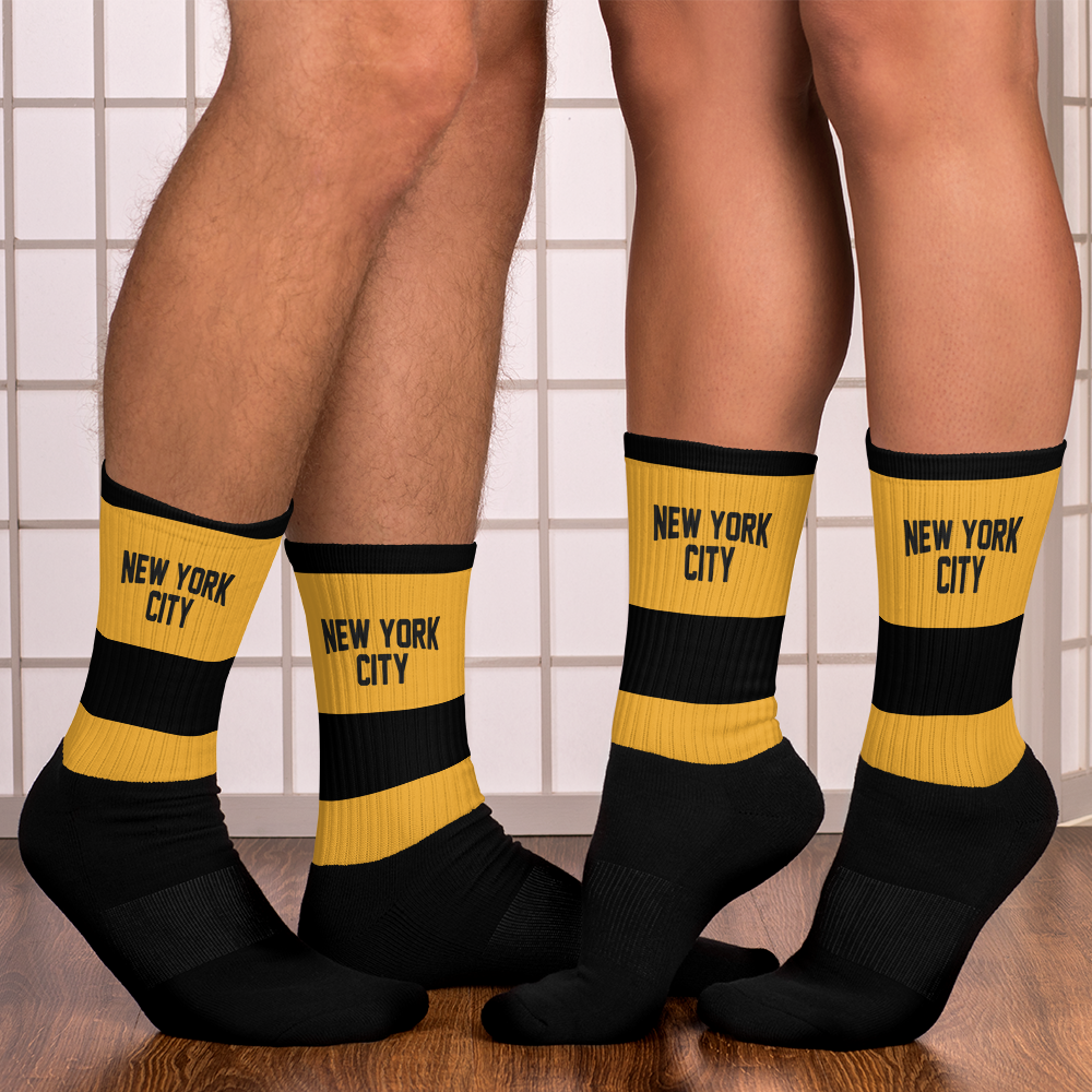 New York City Unisex Socks (Black / Gold)