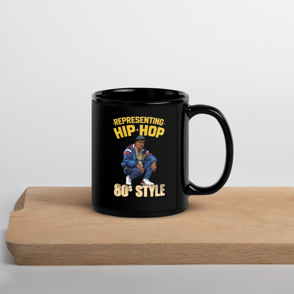 Representing Hip Hop Black Glossy Mug