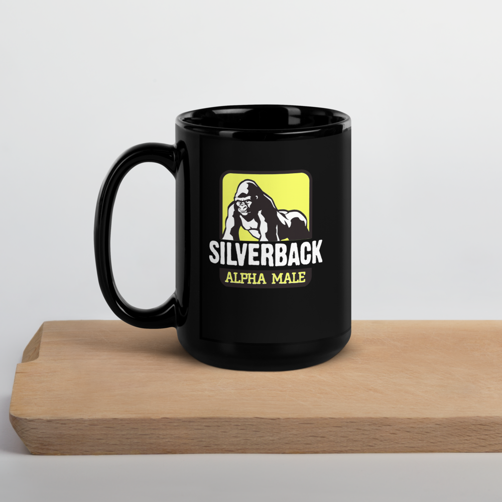 Silverback Black Glossy Mug