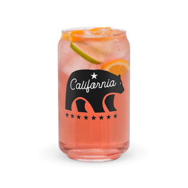 California Mascot Can-Shaped Glass