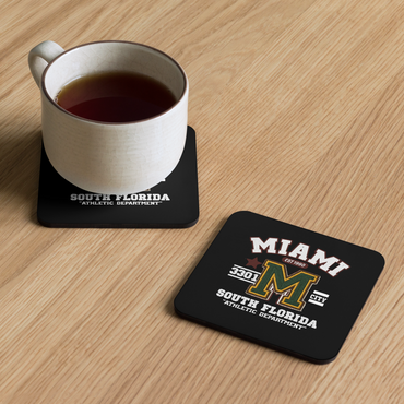 Miami Varsity Cork-Back Coaster
