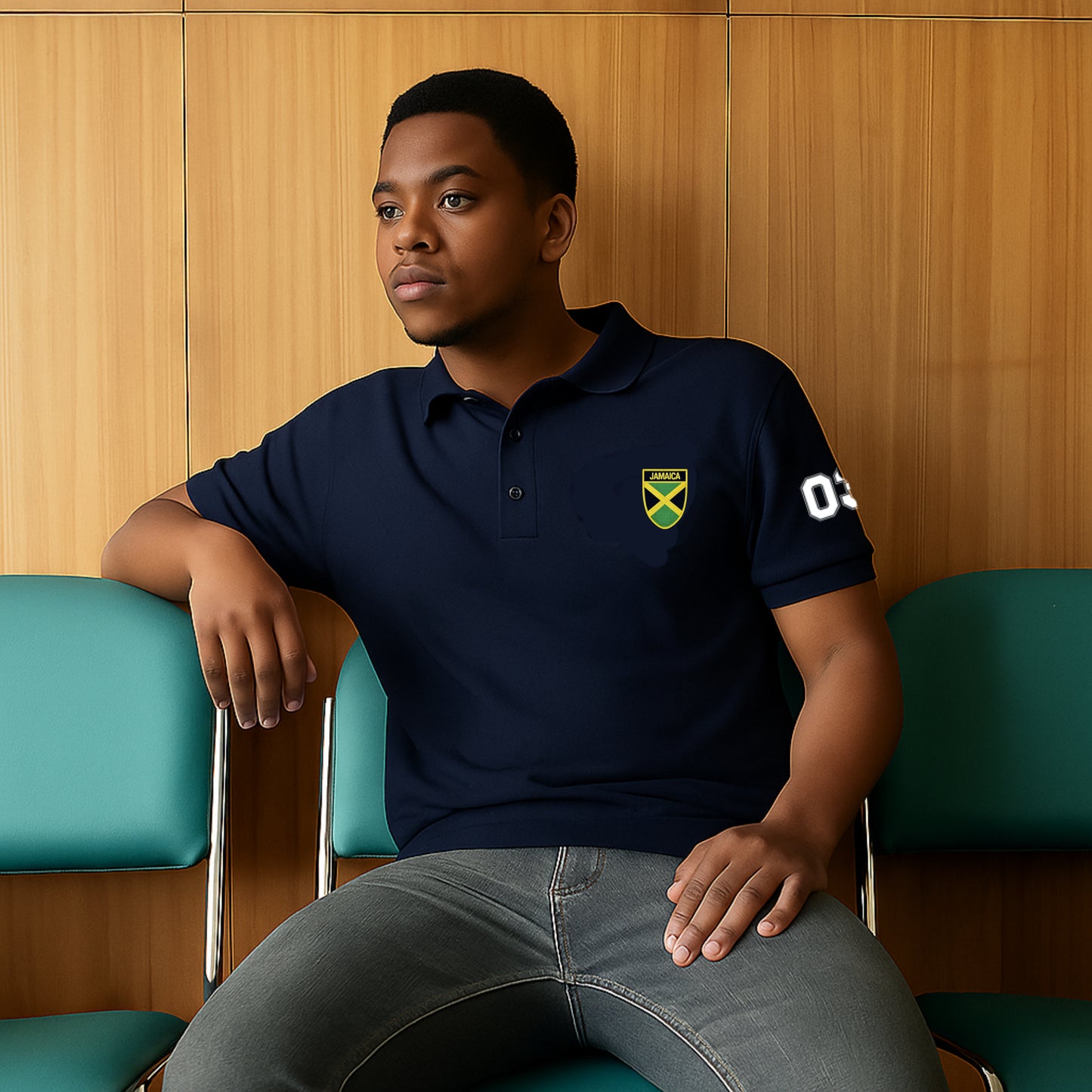 Jamaica Heritage Mens Premium Pique Polo Shirt