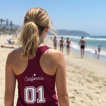 California Varsity Women's Ideal Racerback Tank Top - Chinchilla Choons