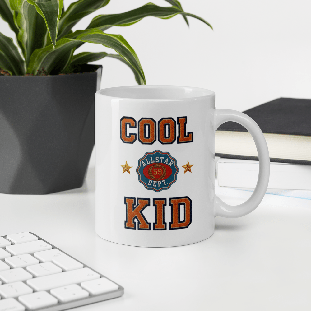 Cool Kid White Glossy Mug - Chinchilla Choons