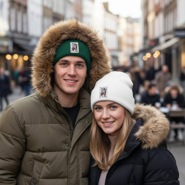 Deer Logo Unisex Cuffed Beanie Hat - Chinchilla Choons
