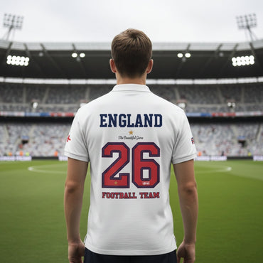 England World Cup 26 Premium Pique Polo Shirt - Chinchilla Choons