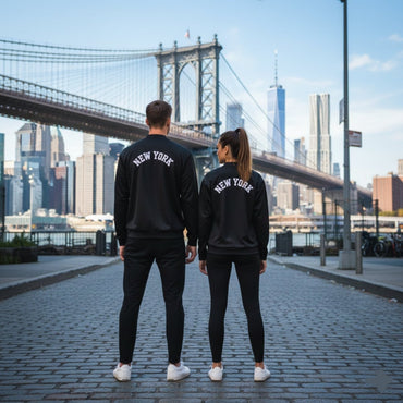 New York Unisex Bomber Track Jacket - Chinchilla Choons