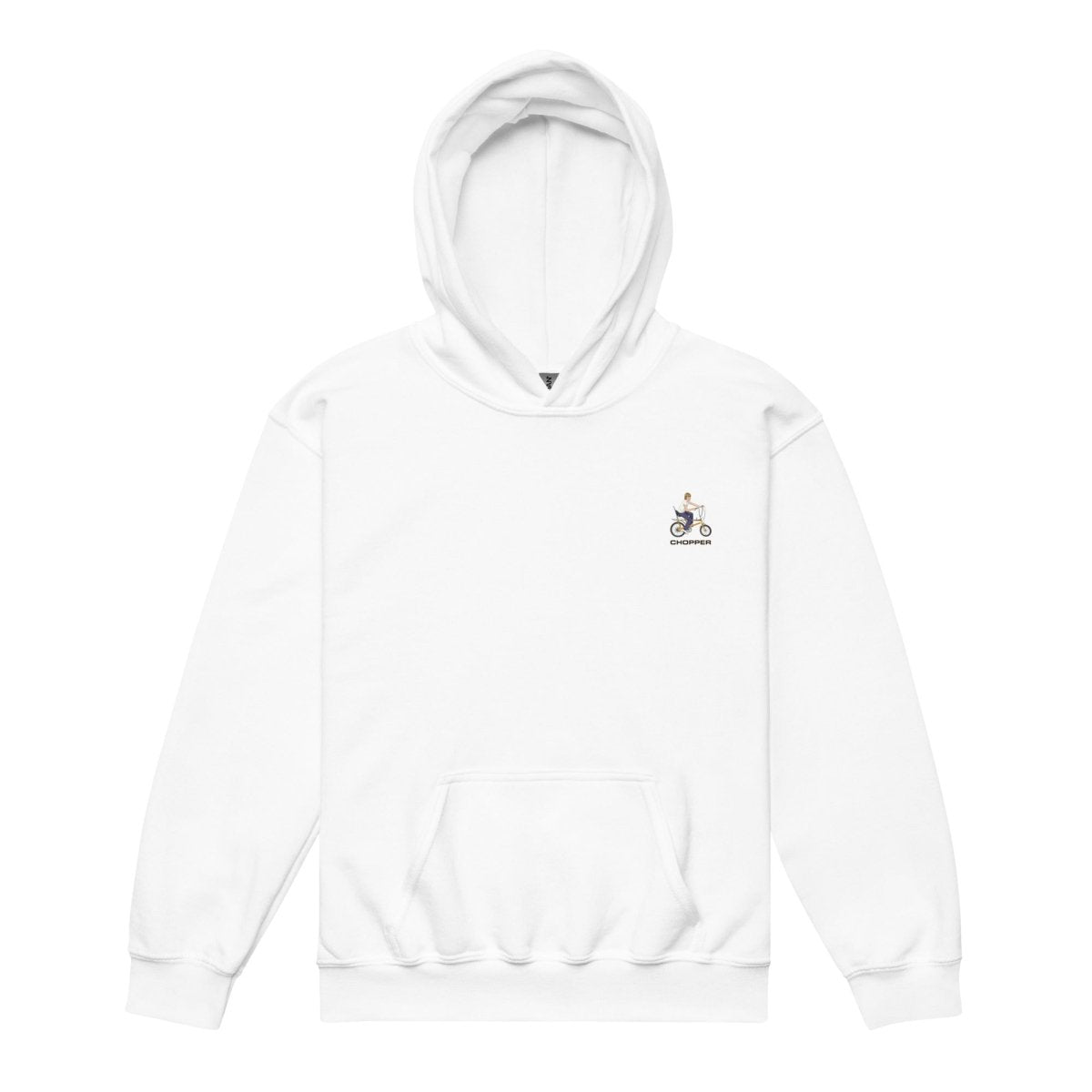 Chopper 75 Youth Heavy Blend Hoodie (White) - Chinchilla Choons