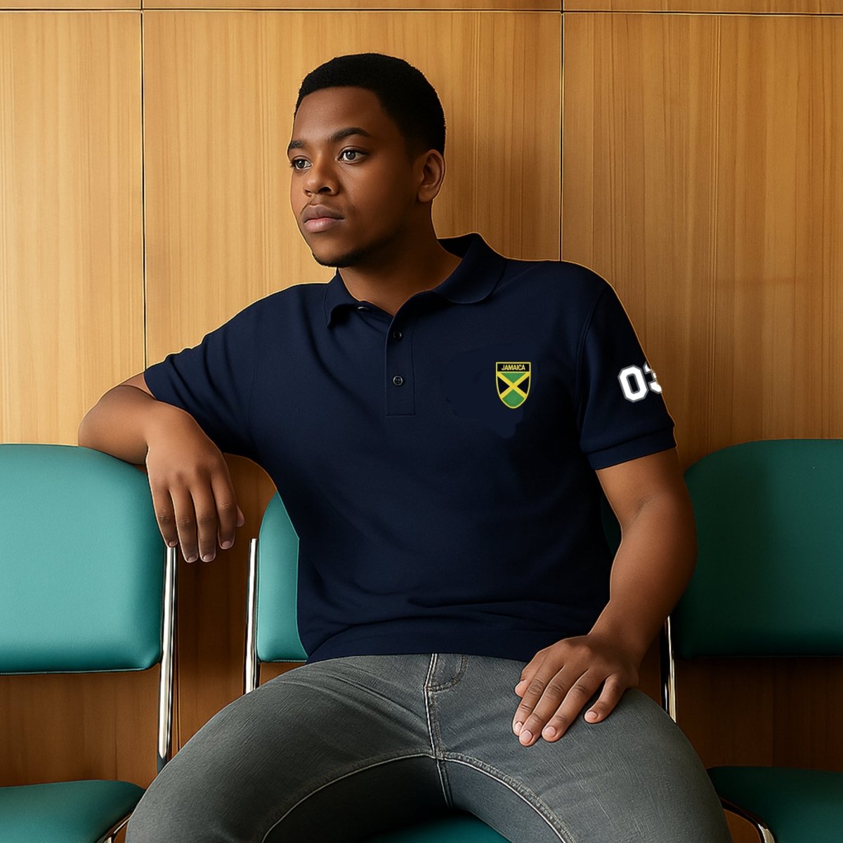 Jamaica Heritage Unisex Premium Pique Polo Shirt - Chinchilla Choons