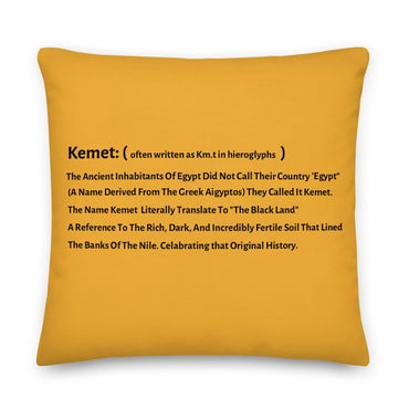 Children Of Kemet Premium Pillow (Yellow/Black) - Chinchilla Choons