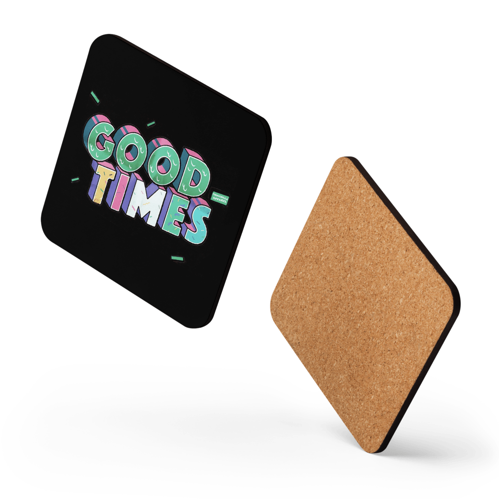 Good Times Cork-Back Coaster - Chinchilla Choons