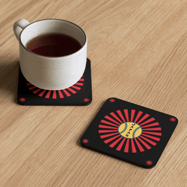 Japanese Baseball Cork - Back Coaster - Chinchilla Choons