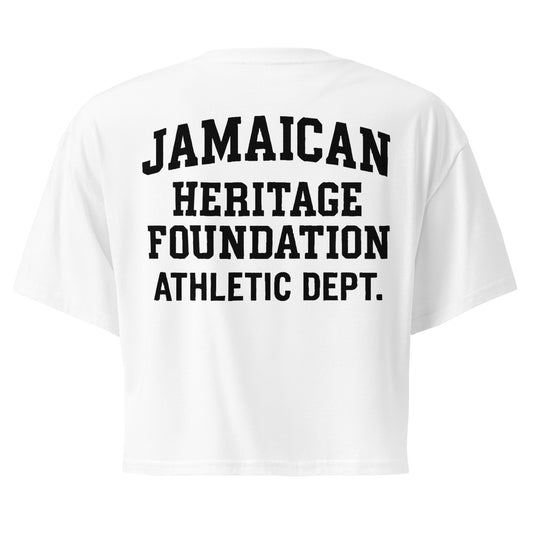 Jamaican Heritage Women’s Crop Top (White)
