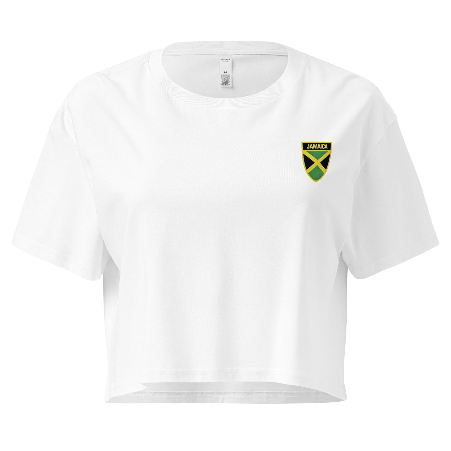 Jamaican Heritage Women’s Crop Top (White)