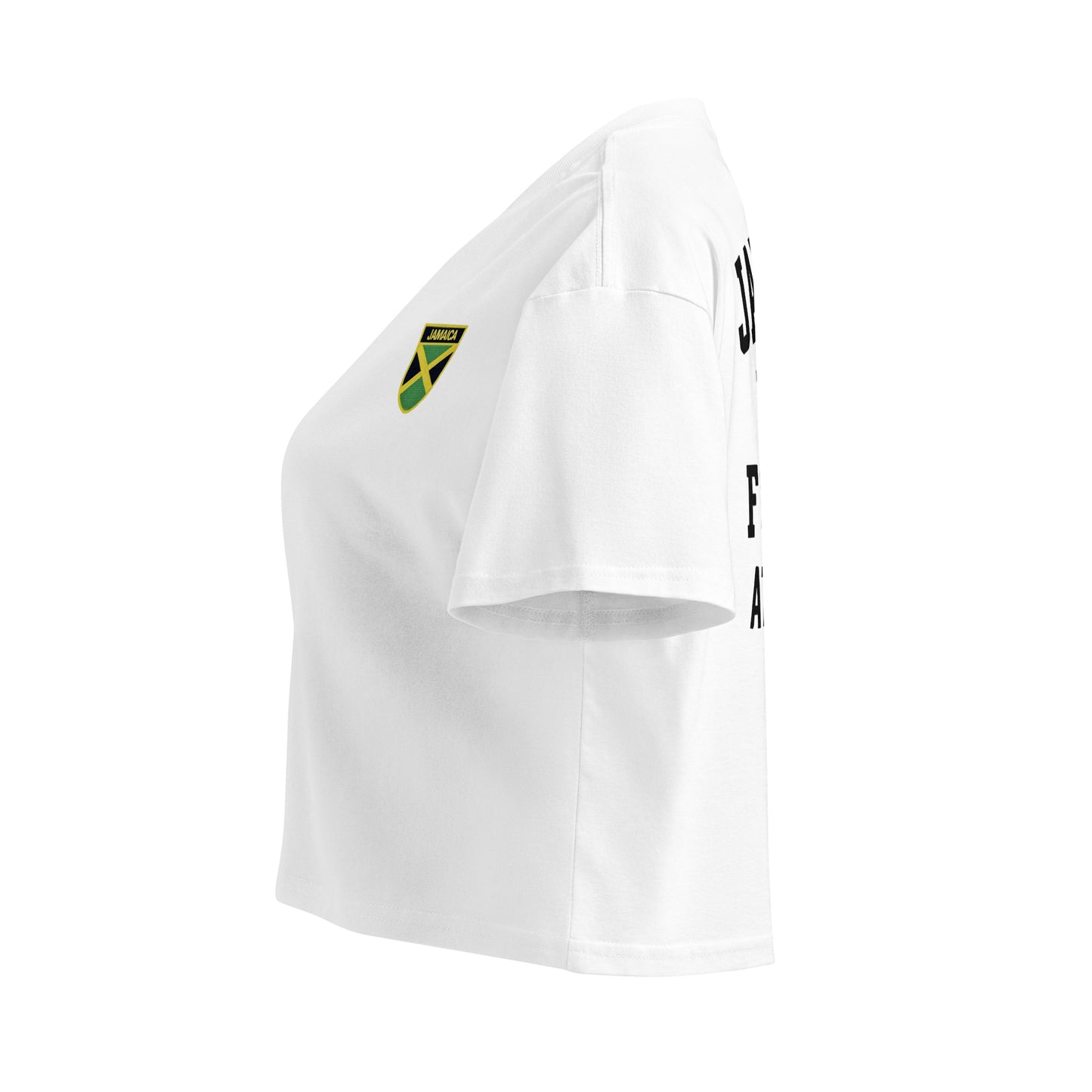 Jamaican Heritage Women’s Crop Top (White)