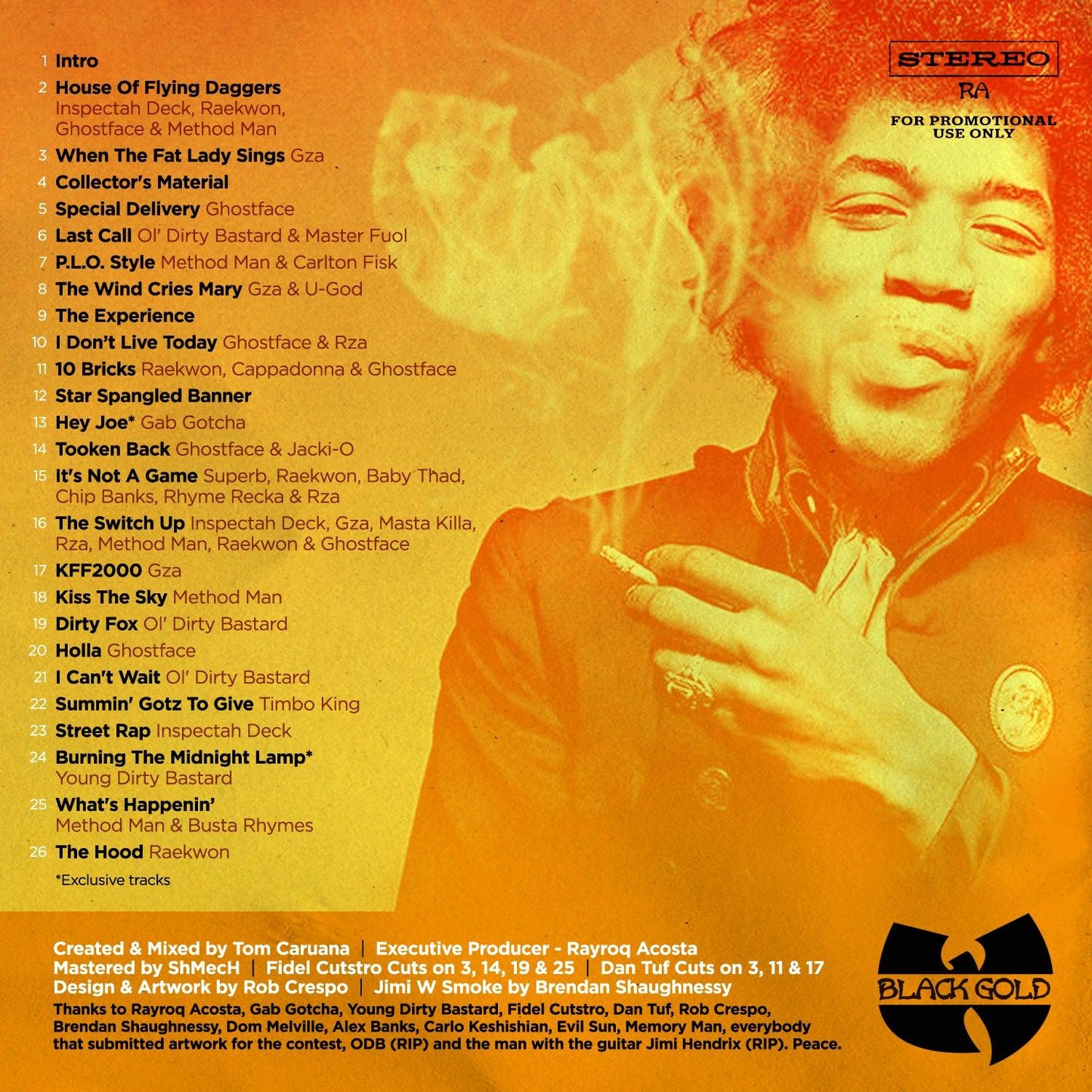 Wu - Tang Clan x Jimi -Hendrix - Blackgold - Chinchilla Choons