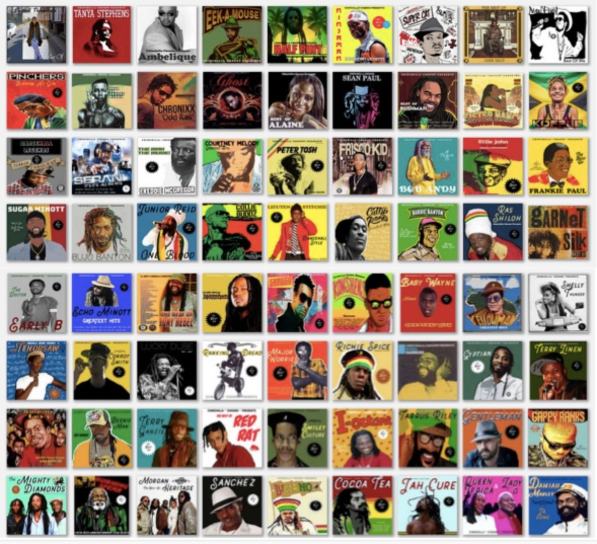 Top 100 Reggae Artists 'Best Of' Compilations - Chinchilla Choons