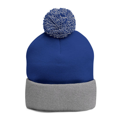 London (LDN) Embroidered Pom-Pom Beanie — Knit Cap
