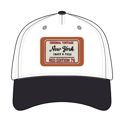 Vintage New York Leather Patch Baseball Cap