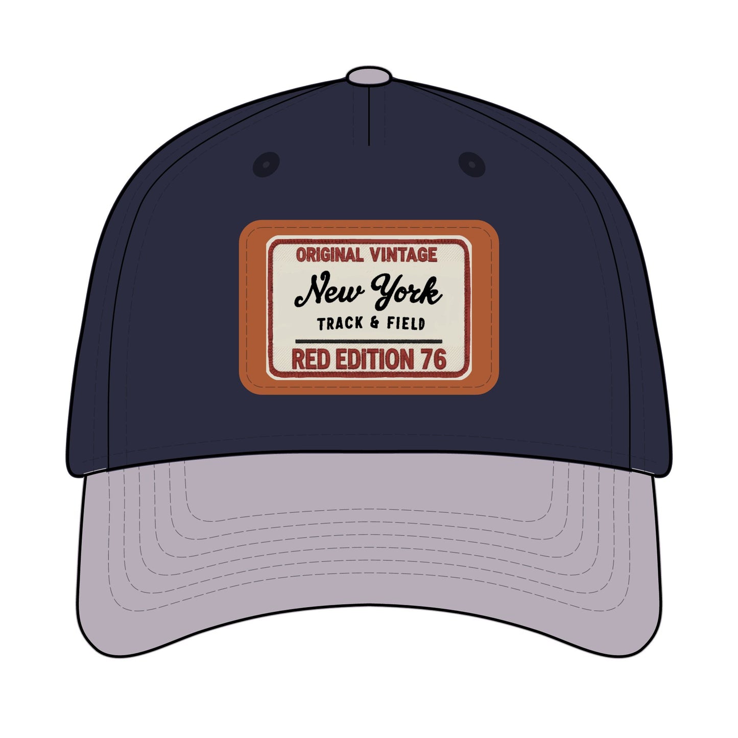 Vintage New York Leather Patch Baseball Cap