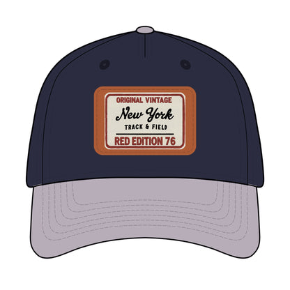 Vintage New York Leather Patch Baseball Cap