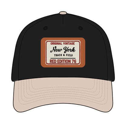 Vintage New York Leather Patch Baseball Cap