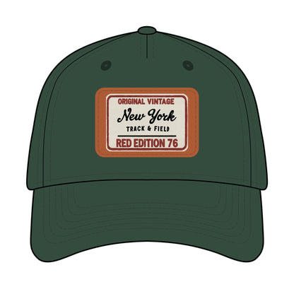 Vintage New York Leather Patch Baseball Cap