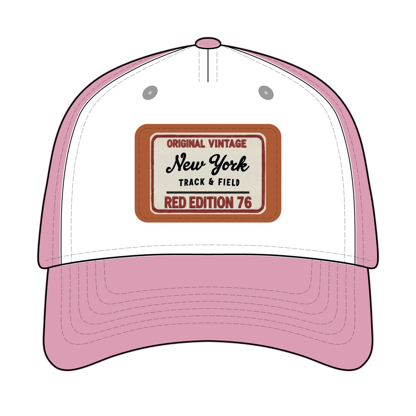 Vintage New York Leather Patch Baseball Cap