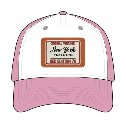 Vintage New York Leather Patch Baseball Cap