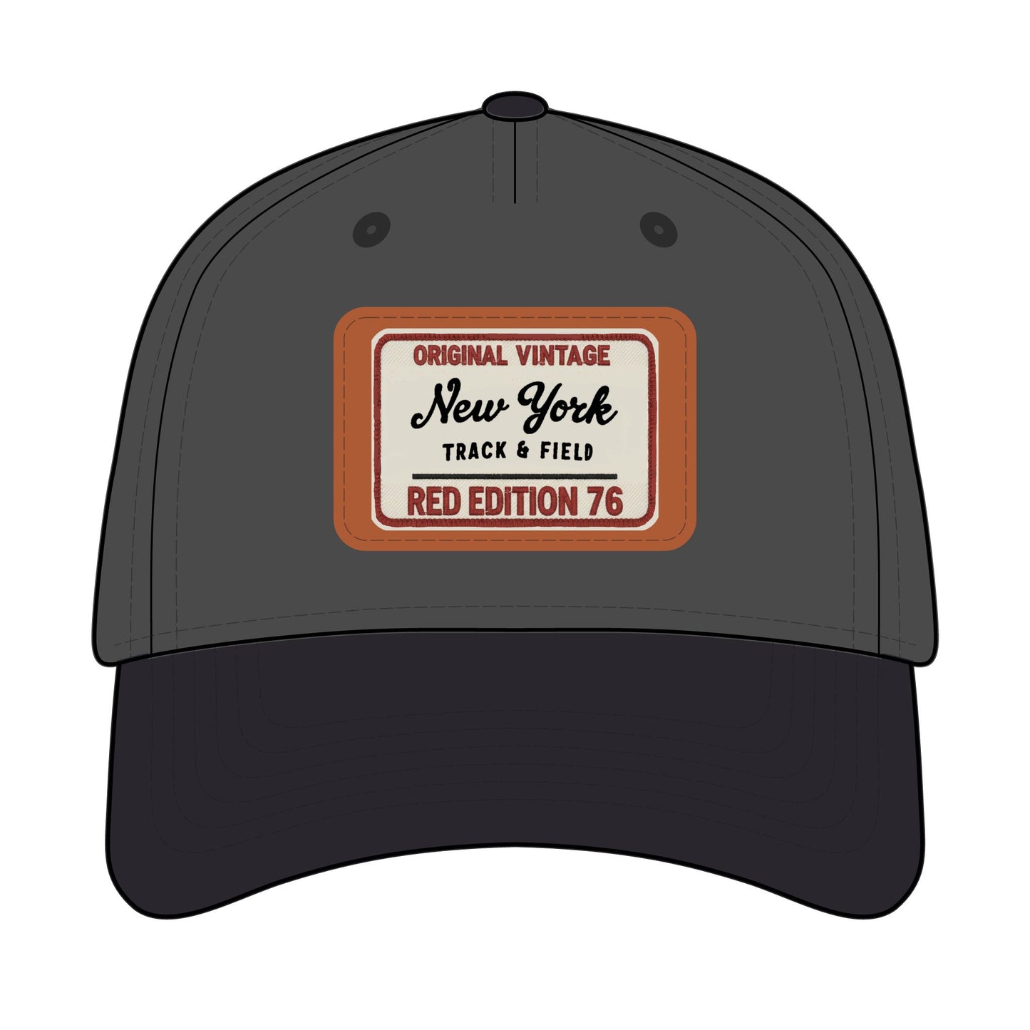 Vintage New York Leather Patch Baseball Cap