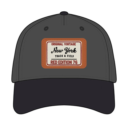 Vintage New York Leather Patch Baseball Cap