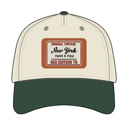 Vintage New York Leather Patch Baseball Cap