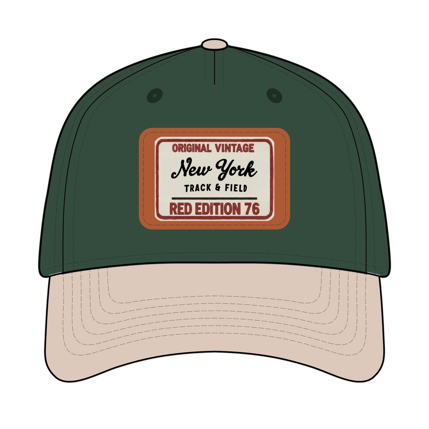 Vintage New York Leather Patch Baseball Cap