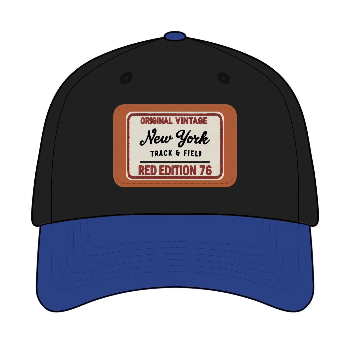 Vintage New York Leather Patch Baseball Cap