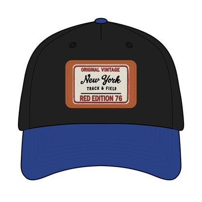 Vintage New York Leather Patch Baseball Cap