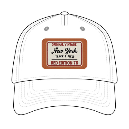 Vintage New York Leather Patch Baseball Cap