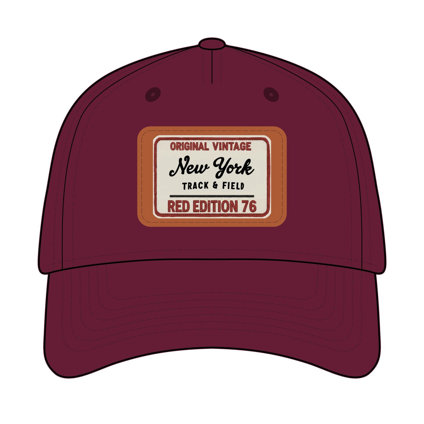 Vintage New York Leather Patch Baseball Cap