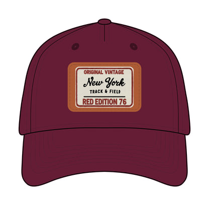 Vintage New York Leather Patch Baseball Cap