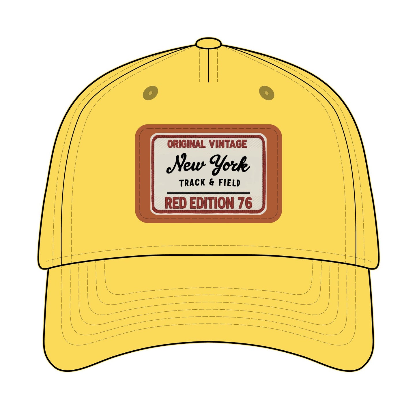 Vintage New York Leather Patch Baseball Cap