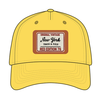 Vintage New York Leather Patch Baseball Cap