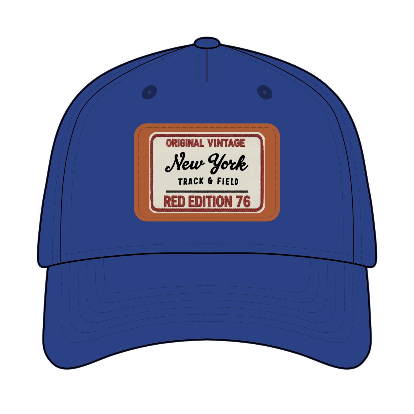 Vintage New York Leather Patch Baseball Cap